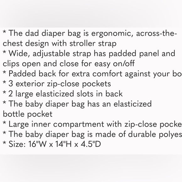 Diaper Dudes Gray and Orange Messenger Bag - Picture 10 of 10